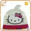Kartoon logo custom lovely oem knit cashmere warm babies beanie