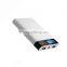 Portable Power Bank 10000mah Dual-port Battery Charger with LED Display and Flash Light