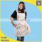 Apron Cooking Kitchen Front Pocket Adult Cotton Women Pink and White