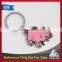 OEM zinc alloy cartoon pink pig shape keychain for giveaway