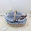 Wholesale rural rattan wicker wine basket with cloth liner