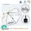 manual open metalframe transparent folding umbrella