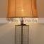 E27 top selling in Kuwait high quality gray mirror desk lamp with off-white rectangular fabric lamp shade for hotel decoration