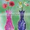 Decoration plastic foldable flower vase with PET