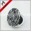 Plastic double sides round animal printing compact mirror
