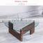 Tempered Glass Top Walnut Paper Leg Coffee Table/Tea Coffee Table Furniture