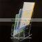 hot selling free standing clear acrylic brochure holder standee
