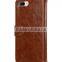 Brown Wallet MOBILE PHONE COVER PU Leather Case for Apple IPhone 7 Plus(5.5")