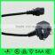 Electric Power Source and VDE BSI Certification Europe BS Electrical Plug ac Power Cord Cable With IEC C13 Connector