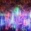Free Sample Wholesale 8pcs Waterproof Meteor Shower LED Light Christmas Light Holiday New Year Decoration US Plug Multicolor