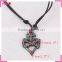 Heart with cross pendant necklace, for religion custom vintage necklace