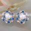 2015 Top Sale Flower Earring With Pearl
