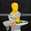 Fashion Fiberglass Yellow Female Mannequin Head For Scarf Display