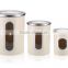 Cream-coloured Stainless Steel Kitchen Canister Set