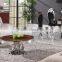 coffee table set with flower shape stainless steel base