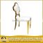 white pu golden chair romantic wedding chair
