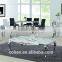 foshan craft stainless steel marble top coffee table B2132-3