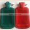 Classic Hot Water Bottle Single Rib Traditional Rubber Free Red, White