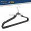 ABS plastic velvet antiskid hangers flocking clothes hanger with pulley for man