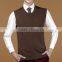 2016 New Autumn Winter Warm Cashmere Sweater Vest Men Classic Sleeveless Wool Solid Color Jersey Casual V-Neck Pullover