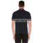 Wholesale woven collar oversized men polo shirt black polo shirts