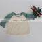 Boutique Wholesale Children's T-shirt Without Floral Simple Clothes Two Color Suture Shirts