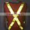 Hi Viz Orange Mesh PVC Reflective Tape Roadway Safety Vest for Canada