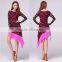 Lace Fringe Latin Dance Dress 2 Pcs Costume, Various Color