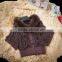 YR859 Women Yarn and Rabbit Hand Knit Cheap Fur Jacket with fox fur collar