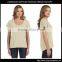 Custom Fashion Summer Wear Design Drape Blank T-Shirt,China T-Shirt Manufacturer Cotton Pure Color Blank T-Shirt for Women