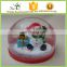 personalized christmas ball shape glass with santa ornament
