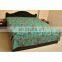 Queen Size Green Bird Of Paradise Kantha Quilt Bedding Bedcover Gudri