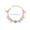 Retro Luxury Beach Foot Decorative Blue Rhinestone Flower Ankle Bracelet Anklet