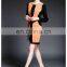 High quality long sleeve fake two piece dress, Aumtumn polyester dress 2015