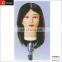 Brown Salon Mannequin Hairdressing Long Real Hair Cutting Training Head