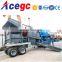 Mobile small scale gold mining equipment trommel screen wash plant With Gold Sluice Box