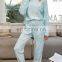 2020 Autumn Women's Gradient Pajamas Tie-dye Sleepwear Long-sleeved Breathable Two-piece Sets