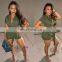 Women Summer Bodysuits Sexy Fitness V-Neck Short Sleeve Rompers Street Night Club Party Jumpsuits One Piece Outfits
