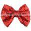 July 4th Glitter Sequin Bows 5inches Kids Girls DIY Large Metallic Hair Bow Big