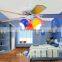 Simple and stylish 42-inch fan lights colorful children's bedroom, decorated wooden fan lights wholesale