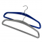 Wholesale Non Slip Colored Velvet Plastic Clothes Hanger Flocked Coat Hangers Manufacturer