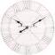 24 Inch Monochromatic Whitewash Roman Numeral Wall wood Clock