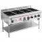 Stainless Steel table top range 6 burners /industrial 6 burner gas cooker