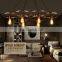 Retro industrial style wheel hemp rope  pendant light for decorate