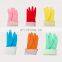 Healthy kitchen washing gloves long cuff waterproof orange latex cleaning gloves