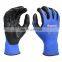 Anti slip safety hand customize palm coated nitrile gloves for construction