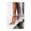 Women new fashion transparent heels design high heel ankle strap sandals shoes