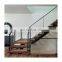 High quality wrought iron indoor solid wood staircase designs
