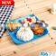 FDA Kitchen ware 3 divided 9"silicone dinner plate sushi plate