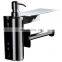 latest bathroom accessories Wall Mount Stainless Steel hand sanitizer toilet holder shelf metal luxury Soap Dispenser bracket